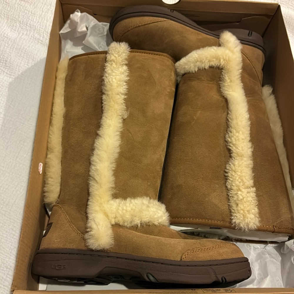 Size 8 Sunburst Genuine Shearling Tall Boot